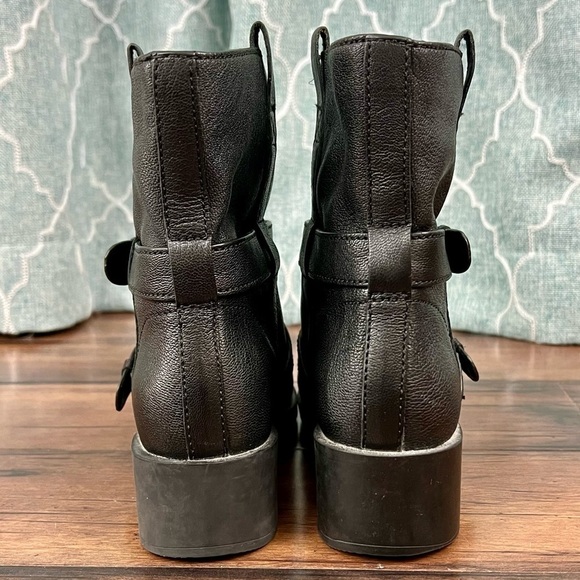 Cole Haan Alix Black Moto Leather Boots - Size 5 - Picture 5 of 10